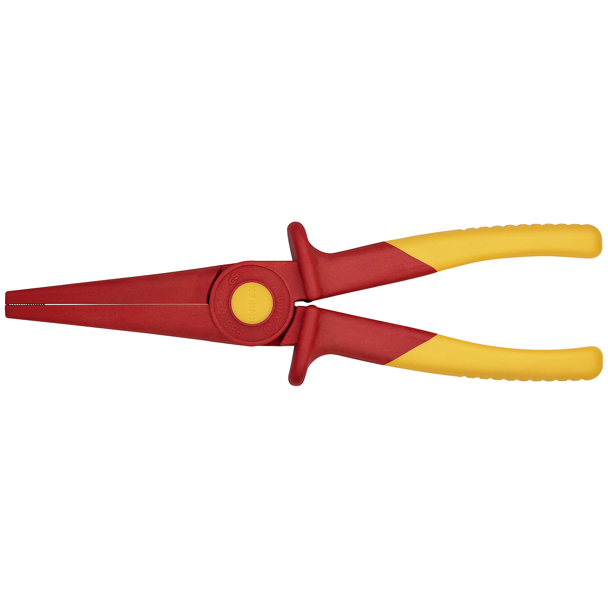 KNIPEX, Flat Nose Plastic Pliers-1000V, 8.75in., Pieces (qty.) 1 Material Fiberglass Reinforced Plastic, Model# 98 62 02